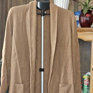 Cozy Open-Front Camel Cardigan Sweater, J. Crew
